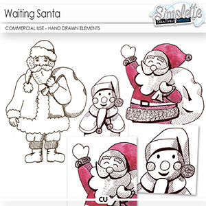Waiting for Santa (CU hand drawn elements) by Simplette