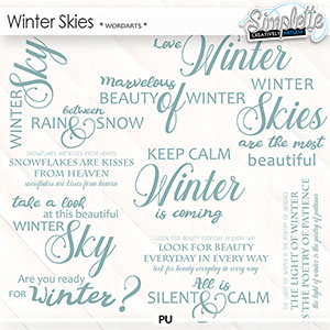 Winter Skies (wordarts) by Simplette