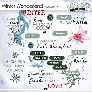 Winter Wonderland (wordarts) by Simplette | Oscraps