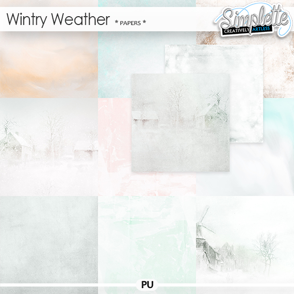 Wintry Weather (papers) by Simplette | Oscraps