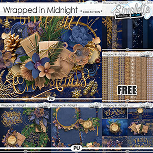 Wrapped in Midnight (collection with FREE addon papers) by Simplette