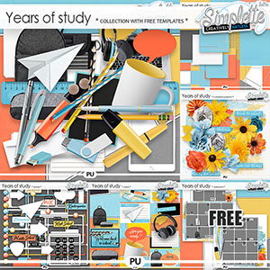 Years of study (collection with FREE templates) by Simplette