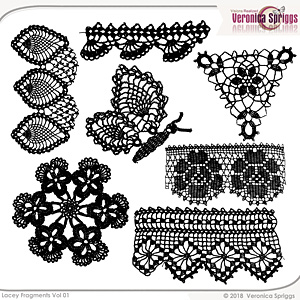 Lacey Fragments Embellishments Vol 1