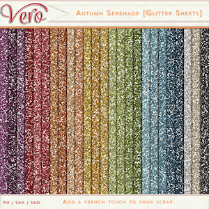 Autumn Serenade Glitter Papers by Vero