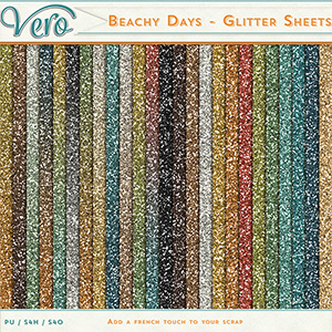 Beachy Days Glitter Papers by Vero