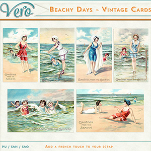 Beachy Days Vintage Cards by Vero