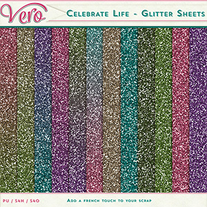 Celebrate Life Glitter Sheets by Vero