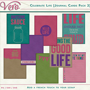Celebrate Life Journal Cards Set 02 by Vero