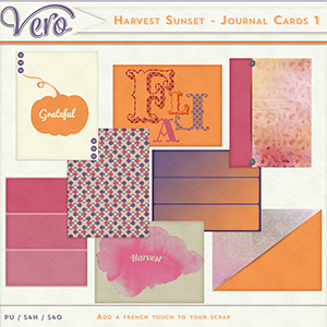 Harvest Sunset Journal Cards 01 by Vero