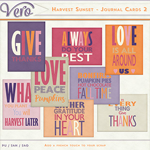Harvest Sunset Journal Cards 02 by Vero
