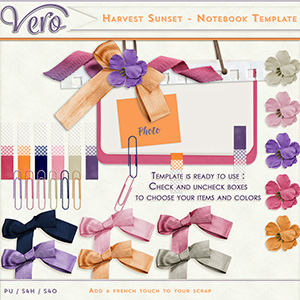 Harvest Sunset Notebook Template by Vero