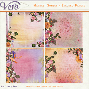 Harvest Sunset Stacked Papers by Vero