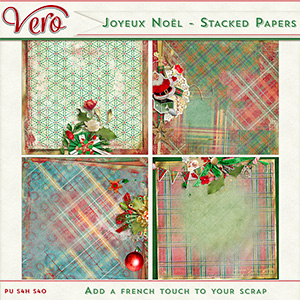 Joyeux Noel Stacked Papers by Vero