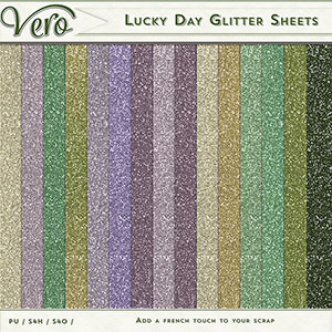 Lucky Day Glitter Papers by Vero