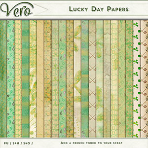 Lucky Day Patterned Papers by Vero