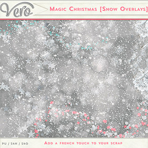 Magic Christmas Snowy Overlays by Vero