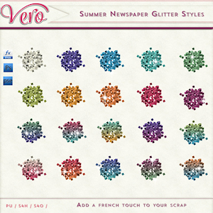 Summer Newspaper Glitter Styles by Vero