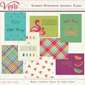 Summer Newspaper Journal Cards by Vero