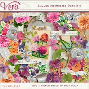 Summer Newspaper Page Kit by Vero