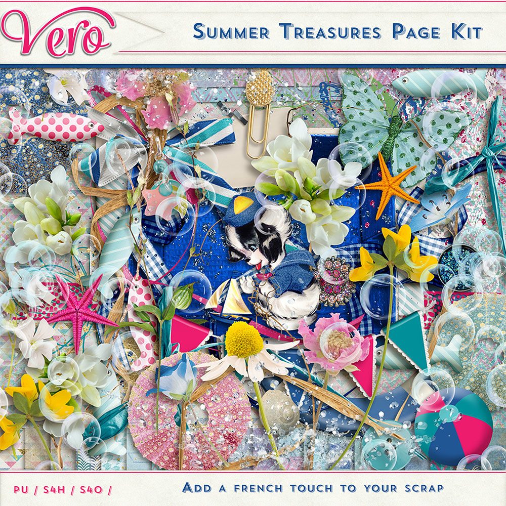 Summer Treasures Page Kit by Vero