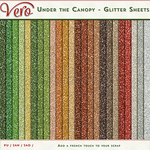 Under the Canopy Glitter Sheet Papers by Vero