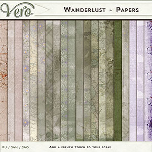Wanderlust Patterned Papers by Vero