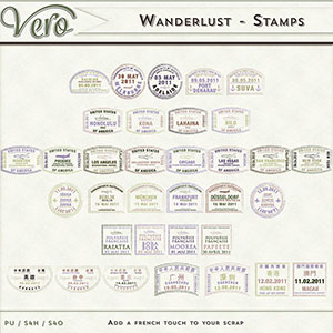 Wanderlust Visa Stamps by Vero