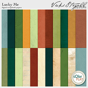 Lucky Me Scrapbook Papers by Vicki Stegall