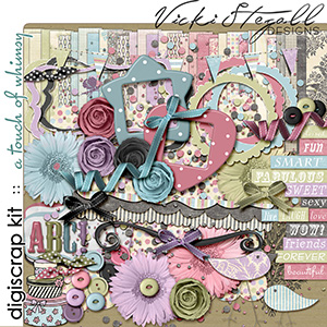A Touch of Whimsy Scrapbook Kit by Vicki Stegall