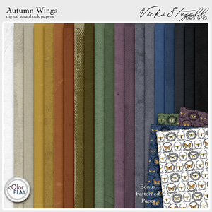 Autumn Wings Scrapbook Papers by Vicki Stegall