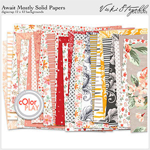 Await Digital Scrapbook Patterned Papers by Vicki Stegall 