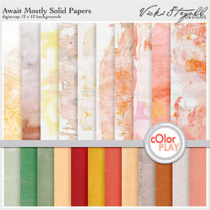 Await Digital Scrapbook Mostly Solid Papers by Vicki Stegall