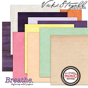 Breathe Solid Scrapbook Papers