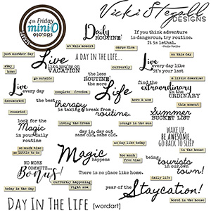 Day In The Life Scrapbook Wordart