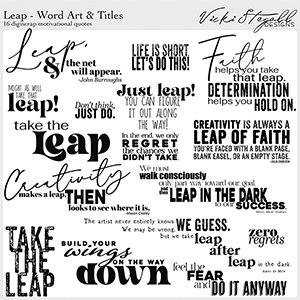 Leap WordArt by Vicki Stegall