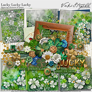 Lucky Lucky Lucky Scrapbook Kit by Vicki Stegall