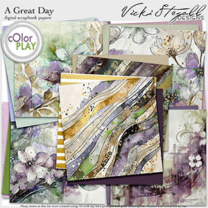 A Great Day Digiscrap Papers by Vicki Stegall