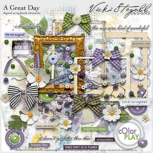 A Great Day Digiscrap Elements by Vicki Stegall