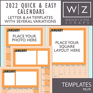 2022 Quick & Easy Calendars {Templates}