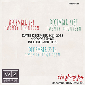 Christmas Joy December Album Dates 2018
