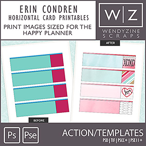 TEMPLATES: Erin Condren Planner Cards {Horizontal}