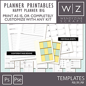 TEMPLATES: Planner Printables {Happy Planner Big)