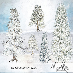 Winter Abstract Trees CU by MagicalReality Designs