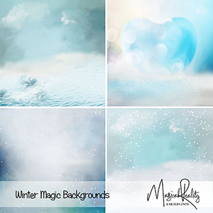 Winter Magic Backgrounds CU by MagicalReality Designs
