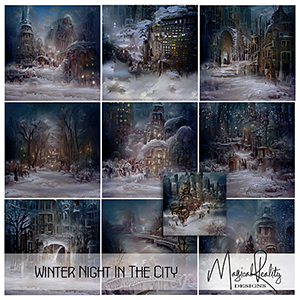 Winter Night In The City by MagicalReality Designs  