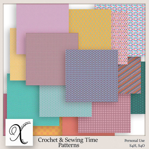 Crochet and Sewing time Pattern Papers