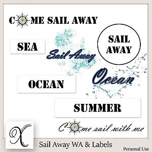 Sail Away Word Art