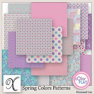 Spring Colors Pattern Papers