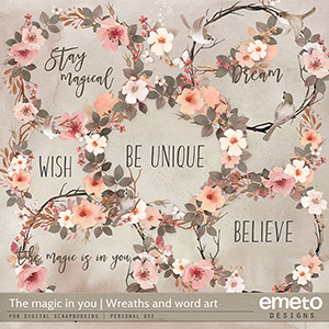 The magic in you - Wreaths and word art