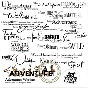 Adventures Wordart